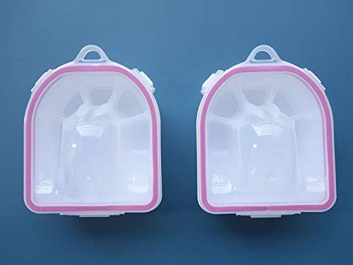 2 Pack Nail Soaking Bowl Acrylic Nail Remover Soak Off Tray Polish Remove Wash Soaker Manicure Spa Tool