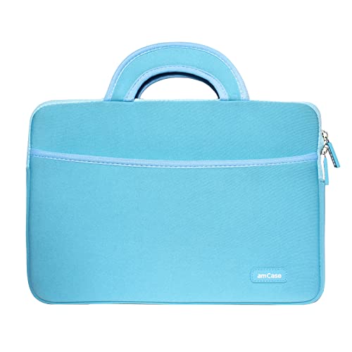 Image of amCase Chromebook Case-11.6 to12inch Neoprene Sleeve with Handle-Turquoise