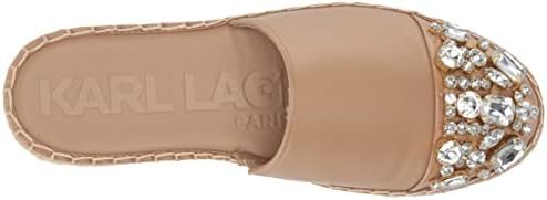 Karl Lagerfeld Paris Women's Slip on Espadrille Platform, Latte, 8 | Image 4