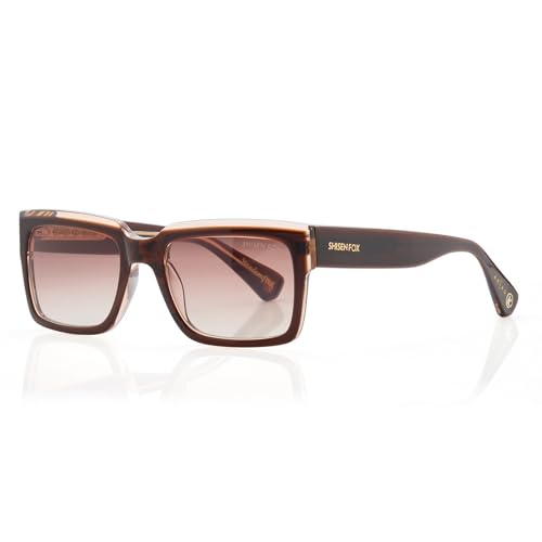 Image of ARIAS Kokoro Rectangular Sunglasses for Men | Acetate Material Frame with Anti-Reflective Coating & UV Protected Glasses | Polarized Glasses for Men | Sunglasses for Woman