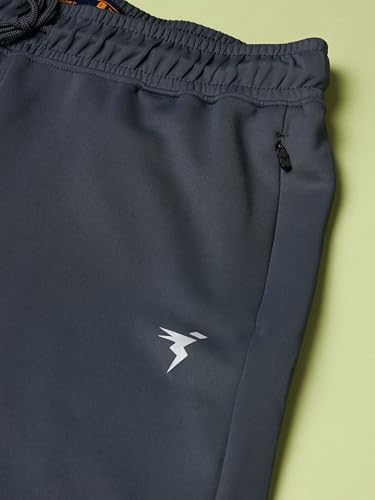 Image of TECHNOSPORT Men's Slim Fit Track Pants with Zip Pockets, ELASTO Plus Quick Dry Stretchable Lightweight Lower for Gym Running Yoga and Sports