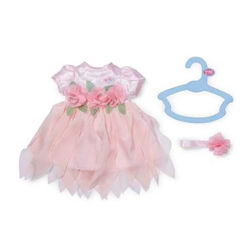 BABY born Blumenfee-Outfit mit rosa Kleid Blütenzierde Haarband für 43cm Puppen
