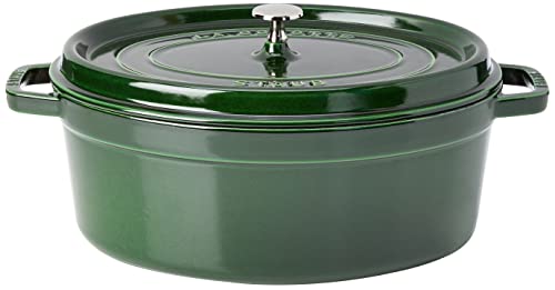 STAUB La Cocotte Casseruola Ovale, Ghisa, Verde (Basilico), 34 cm