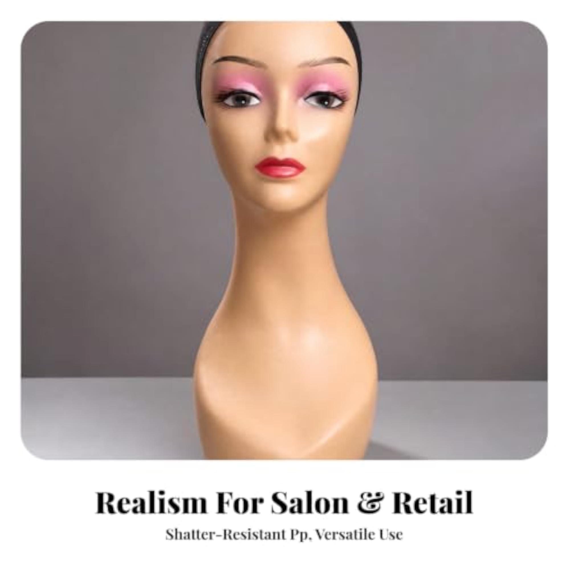 Smooth Molded Head with Hairpiece Cap Display