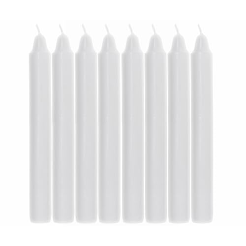 Scentoria 20er Stabkerzen Ø 1,5 cm x 17 cm, Spitzkerzen Weiß, Kerzen...