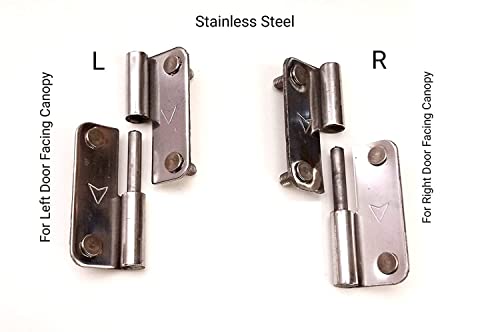 Delcot® Stainless Steel Canopy Door Hinges Left and Right each 1No for Generator Spare Parts