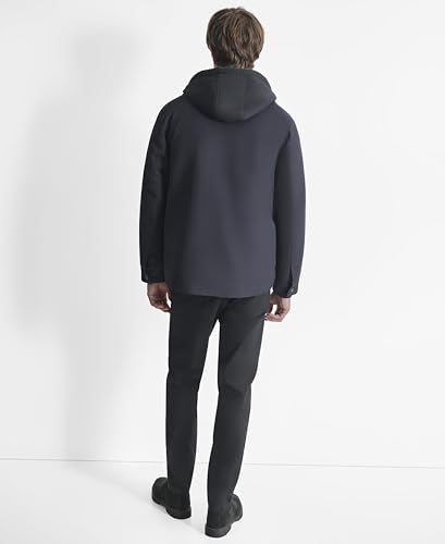 DKNY Men's Water Resistant Hooded Soft Faux Leather Durable Jacket4