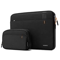 Inateck 360° Schutz Laptoptasche, Kompatibel mit 14 Zoll MacBook M1/M2/M3/M4/M5 Pro/Max 2021-2025, Laptop Hülle mit Zubehör Tasche, Schwarz