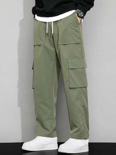Image of Lymio Cargo for Men || Cotton Cargo Pant || Drawstring Waist Pant (Also Available in Plus Sizes) (22-25)