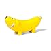 CloverU Dog Squeaky Toys Safe Latex Rubber Dog Chew Molar Toy Interactive Toy for Puppy Small Medium Dogs (Banana)