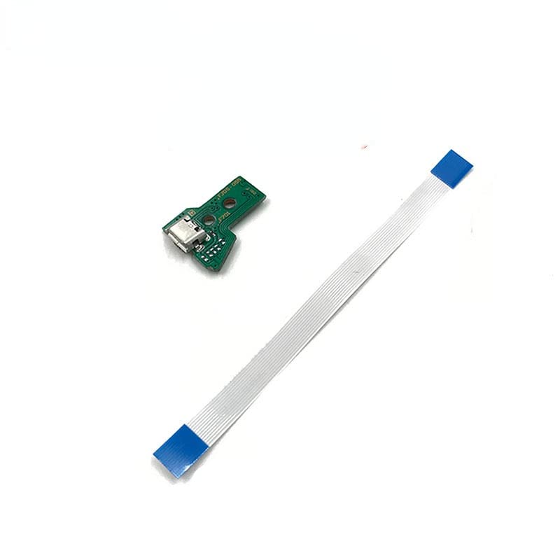 Replacement USB Charging Port Socket Board with 12 pin Flex Ribbon Cable for PS4 Controller Repair Accessories 1