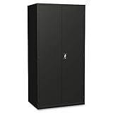 Lorell Fortress Storage Cabinet, 72" x 24" x 36", Black