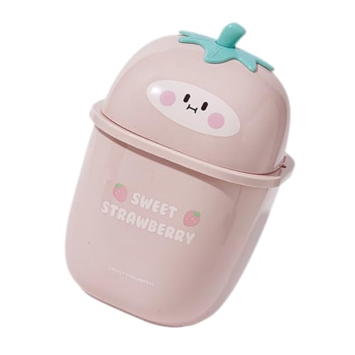 VILLFUL Cubo De Almacenamiento Con Tapa Abatible, Papelera De Oficina, Papelera De Oficina, Papelera Para El Hogar, Papelera De Escritorio, Papelera Para Mesa De Oficina, Papelera De