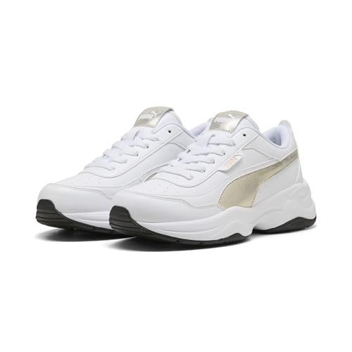 PUMA Cilia Mode Metallic Whisper Baskets pour Femme, Blanc, doré, Noir, 40 EU, White Gold Black, 41 EU