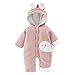 ShinyAmber Ropa Niña Otoño e Invierno Abrigos Cremallera Espesar Peluche Chaqueta con Capucha de Orejas de Conejito para Niño Teddy Baby Túnicas con Capucha (Pink, 59)