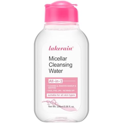 NICEFACE All-in-One Micellar Cleansing Water, Hydrating Facial Cleanser & Makeup Remover, Apply to Face, Eyes and Lips - No Rinse Off, Suitable for Sensitive Skin, Vegan, Cruelty Free (100ml) Cover
