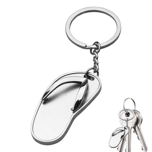 Porte-clés en forme de tongs - En alliage - Revêtement épais - Décoration pour sacs à dos, sacs, sacs à main, Attribut, Refer to description