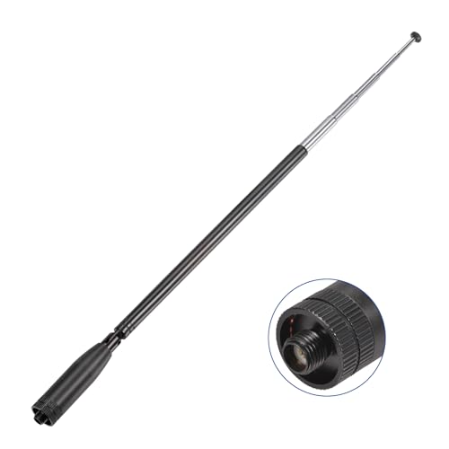 Superbat Two Way Radio Antenna Replacement Telescopic/Rod HT Antenna SMA Female Dual Band VHF/UHF 144/430MHz Antenna for Kenwood/Wouxun/TYT Radios Walkie Talkie etc.