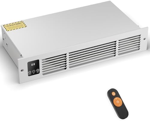 AIREPUSH Electric Kickspace Heater with Built-In Thermostat and Timer, 1500W Plinth Heater HTA15-ULTRA for Cabinet Kickspaces, Vanities and Stairways, White