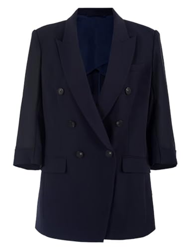 Veste de costume femme blazer d'été manches 3/4 chic de bureau