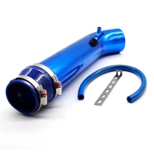 Kit admission d'air voiture 76mm en aluminium bleu avec filtre à air course