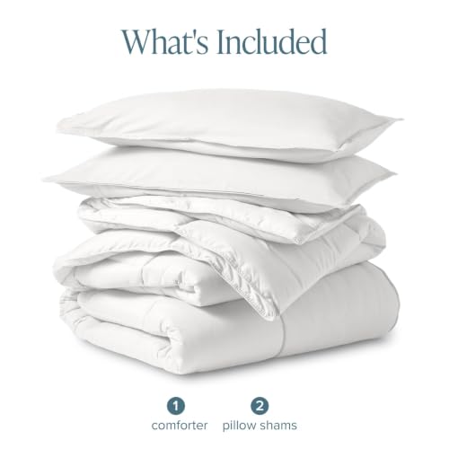 Image of Bare Home Queen Comforter Set - 1800 Ultra Soft (Queen, Antique White)