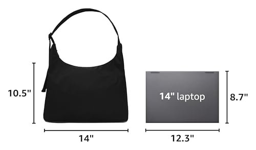 Image of FASTFAIRY Nylon Shoulder Bag - Adjustable Quilted Strap, Structured Slouchy Design with Interior Zip Pocket