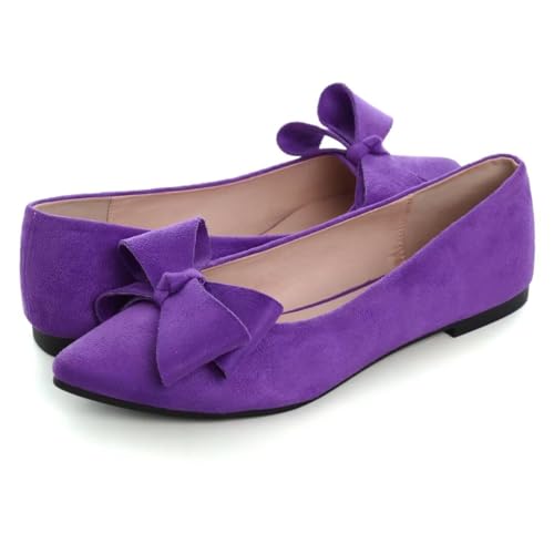 Image of Stunner Womens Flats Fashion Pointed Toe Bowknot Ballet Flats Cute Slip On Dress Flats Comfortable Party Wedding Flats2