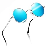 gafas redondas azules ☞【DISEÑO RETRO CLÁSICO STEAMPUNK】 Prestamos atención a la mano de obra de alta calidad de cada gafa y, al mismo tiempo, también prestamos atención al diseño de cada una para satisfacer las demandas de la moda de hoy. Joopin gafas sol espejo son la opción perfecta para deportes al aire libre y actividades como ciclismo, conducción, compras, viajes, excursiones, y son adecuadas como accesorios de alta moda y uso diario durante todo el año.