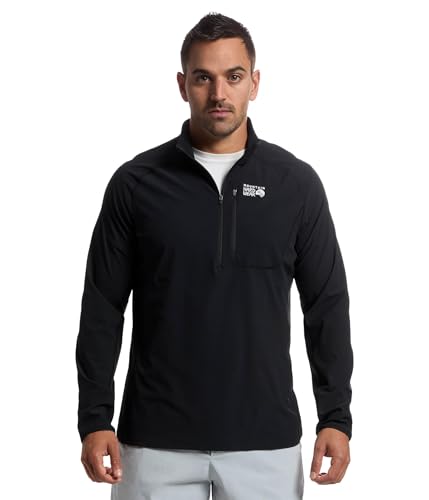 Amazon.com: Mountain Hardwear Men's Sunshield Half Zip, Black