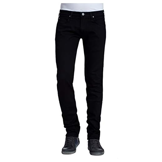 Lee Luke Jeans för män, Svart ren svart, 32W x 32L