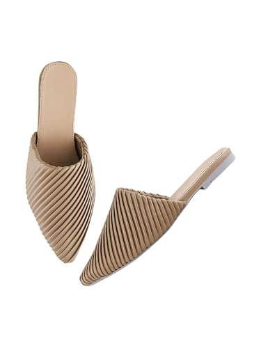 Image of SilverArrow Womens Dotiq Mules | Casul Shoes | Flat Mules Sandals Open Back | Suitable for Casual Outfit