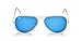 Ray-Ban Original RB3025 112/17 Aviator Non-Polarized Sunglasses, Matte Gold Frame/Blue Mirror Lens, (Small 55mm)