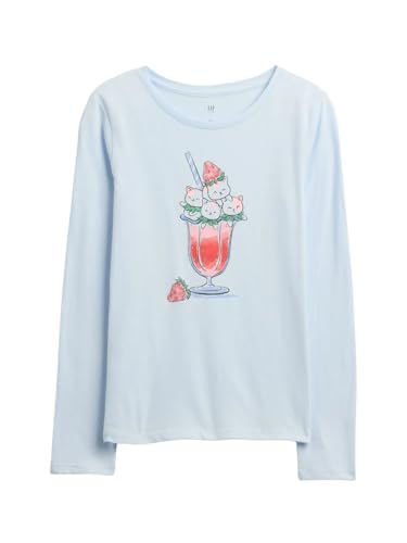 Image of Gap Girls' Long Sleeve Graphic Tee T-Shirt