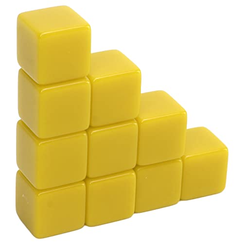 oceanside Blank Dice Set 30 Pcs 16mm Dice Set Six Sided Blank Dice Write On Cubes Game for Math Teaching Education(#2)