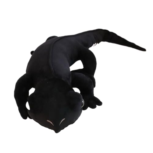 トカゲ ぬいぐるみ 抱き枕 蜥蜴 かわいい 動物 大きい 肌触り良い 寝かしつけ インテリア 置物 女の子 もこもこ 気持ちいい 可愛い クッション 抱きまくら 癒し系 ねむねむ バレンタイン ハロウィーン 90cm クリスマス ブラック 誕生日 プレゼン