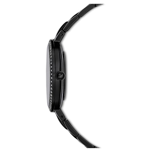 Image of Swarovski Cosmopolitan Watch, Swiss Made, Metal Bracelet, Black, Black Finish