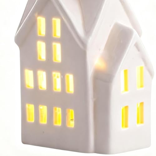Casas navideñas de cerámica con luz, el detalle ideal para regalar en estas fiestas 8
