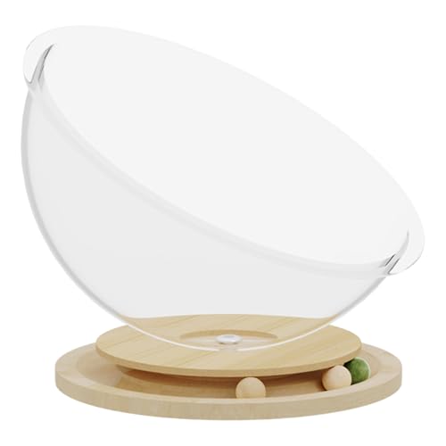 Lit cabane espace pour félins actifs avec jeu pour chats transparent - 5