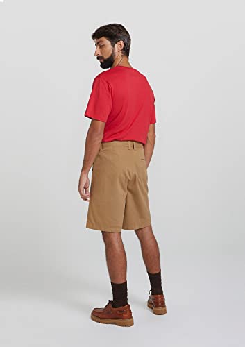 Bermuda Básica Masculina Em Sarja Chino - Marrom - 040