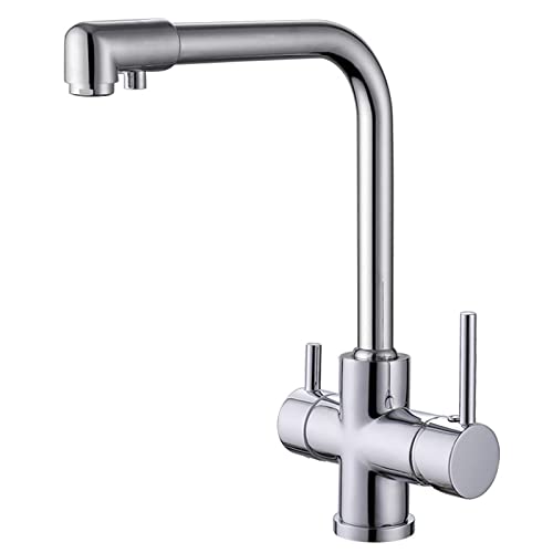 Rubinetto Per Depuratore Acqua In Acciaio Inox - Cromato, Rotazione 360°, Per Filtri RO E Osmosi Inversa, Filetto 1/4 Di Pollice