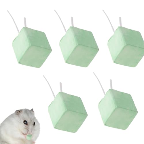 LiJuanWang 5 Pièces Pierre à Ronger pour Hamster et Lapin,Pierre Minérale de Calcium Naturelle 5 Pièces,Jouet à Mâcher pour Dent de Cochon d'Inde,...
