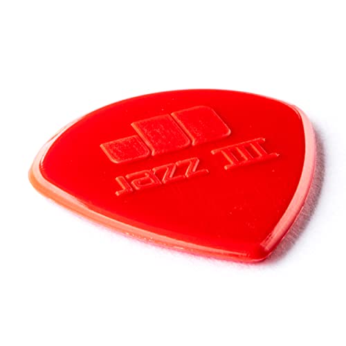 Jim Dunlop 47P3N Nylon Jazz Pick Player Pack (Pack of 6), Red, 1.38mm