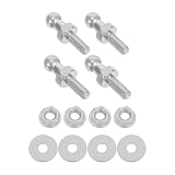 DOITOOL 10mm Kugelkopf Schraubbolzen für Automobil Gasfeder Stützstange aus Legierung in Silber Universelle Kompatibilität und Schnelle Montage für Wohnmobil Türen und Fahrzeugpaneele 4