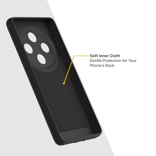 Image of Outlouders Back Cover for Vivo T4 5G / iQoo Z10 5G | Stylish | Scratchproof | Soft Silicone | Shockproof |Enhanced Camera Lens Protection Bumper Case (Black)