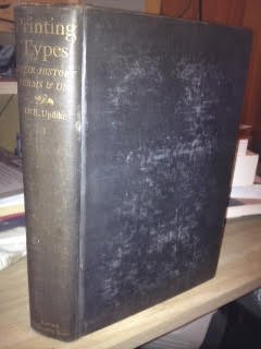 Hardcover Printing types: Their history, forms, and use; a study in survivals, Book