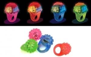 Bague Lumineuse LED Rose – Élastique – Accessoire De Fête Fantaisie – Femme