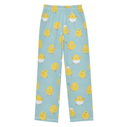 ZZXXB Lovely Chicken Print Boys Long Pants Soft Trousers Elastic Waist Kids Lounge Bottoms with Pockets S-XL