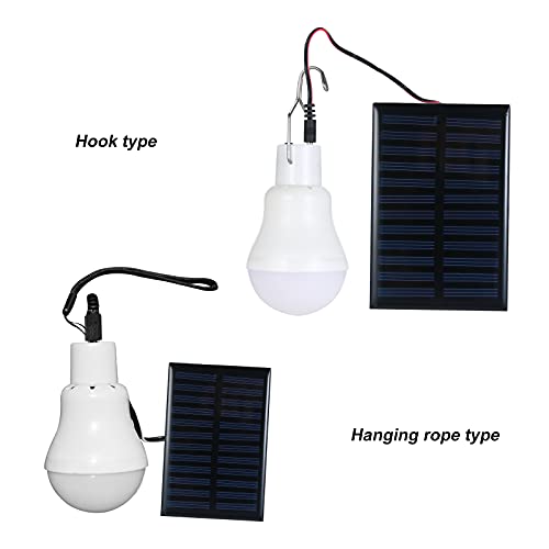 Moniss Lâmpada de energia movida a energia solar LED lâmpada com painel solar pendurada design de co