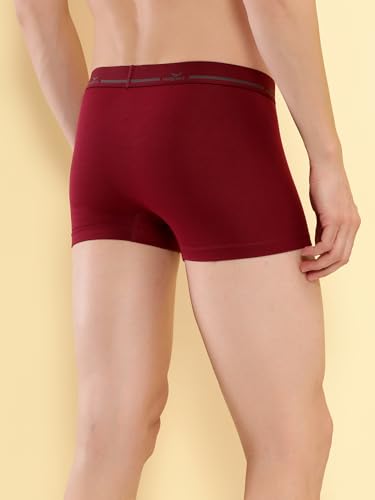 Image of HiFlyers Men's Cotton Spandex Odour-Free, Long Lasting Comfort, All Day Fresh and Confidence Dark Knight Collection Solid Trunks